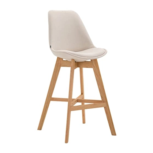 Bild von TPFLiving Barhocker Canada Gestell Natura Stoff - Creme