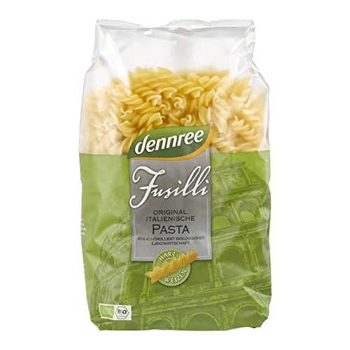 Bild von dennree Hartweizen-Fusilli, 500 gr Packung -hell-