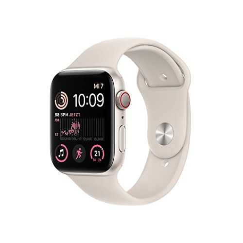 Bild von Apple Watch SE Aluminium Cellular 44mm Polarstern (Sportarmband polarstern) - 2022