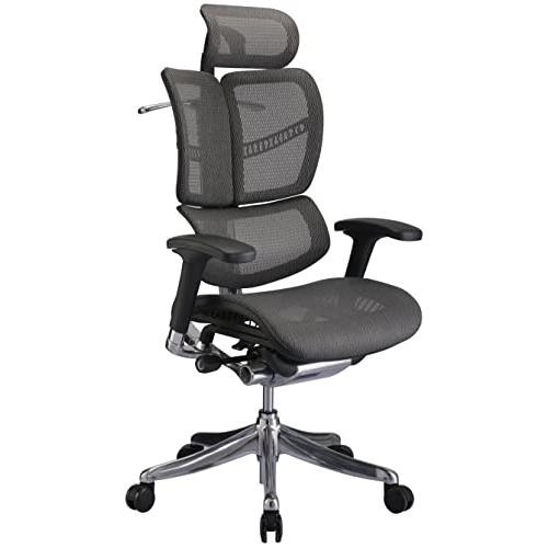 Bild von TPFLiving Bürostuhl Norman Ergonomic mit Netzbezug - Grau