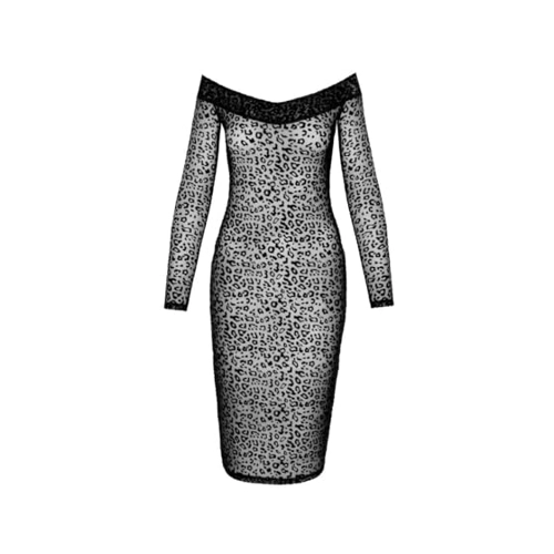 Bild von Kleid aus Powernet mit Leo-Samtflockprint