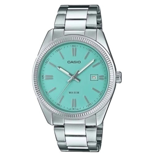 Bild von Casio MTP-1302PD-2A2VEF Herrenuhr Quarz Stahl/Türkis