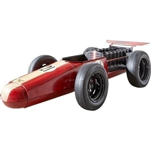 Bild von Bar Rennwagen 110x70 cm Mangoholz und Metall Rot