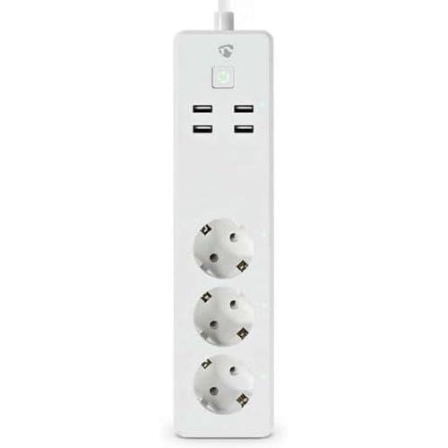 Bild von Nedis Smartlife Power Strip - Smartlife Power Strip, WLAN, 3x Schutzkontakt, 3680 W, 4x USB