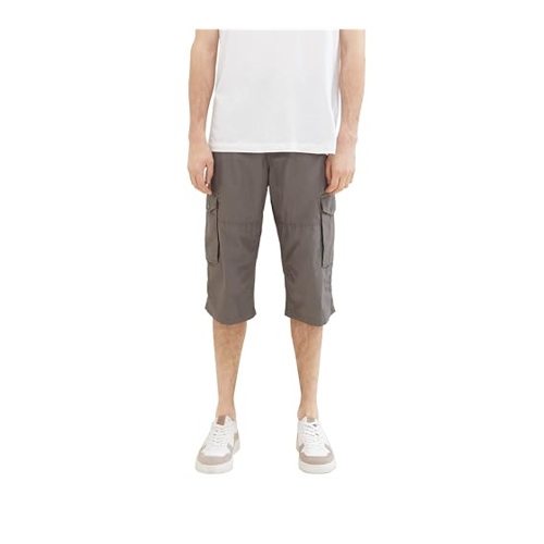 Bild von Tom Tailor Max Overknee 3/4 Cargo Baumwollhose grey geometric 31