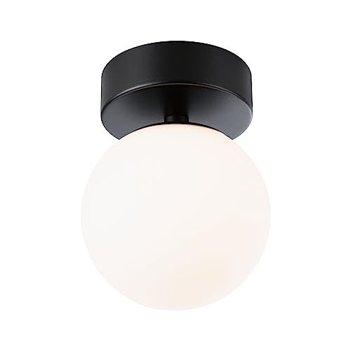 Bild von LED Deckenleuchte Gove in Schwarz-matt und Weiß 5W 400lm IP44 120mm