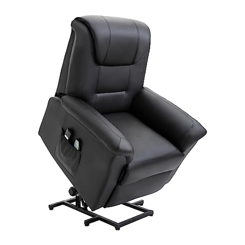 Bild von HOMCOM Sessel mit Aufstehhilfe, Verstellbarer Relaxsessel, Elektrischer Massagesessel mit Heizfunktion, Fernsehsessel mit Fernbedienung   Aosom