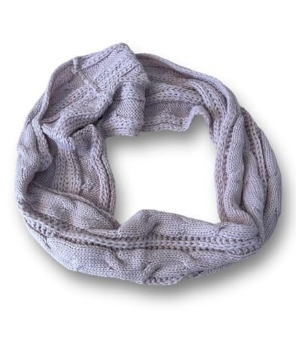Bild von Winter Loop Schal | warm und weich | hochwertiger Wollschal mit Strickmuster [rosa]