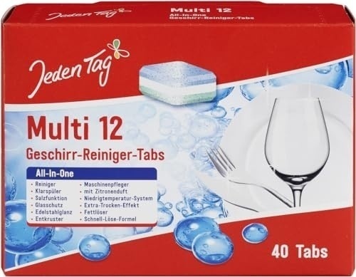 Bild von Jeden Tag Geschirr-Reiniger Tabs All in One Multi 12