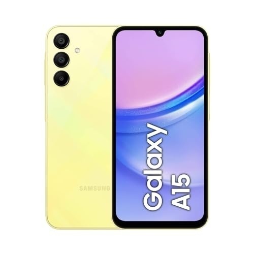 Bild von Samsung Galaxy A15 4G 4GB+128GB Yellow EU 16,42cm (6,5") Super AMOLED Display, Android 14, 50MP Triple-Kamera