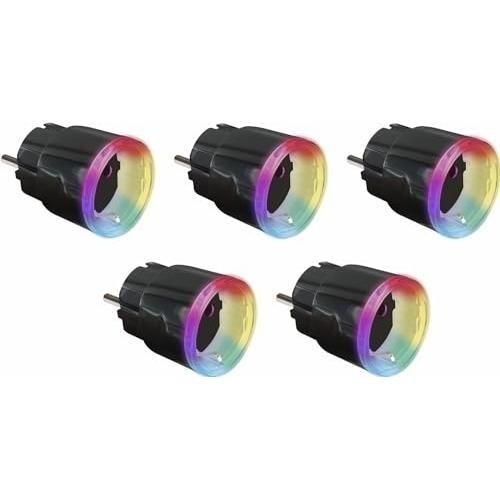 Bild von Shelly Plus Plug Schwarz 5er Set - Smart Steckdose - Intelligente Steckdose Funktioniert mit Alexa & Google Home, programmierbare Steckdose mit Sprach