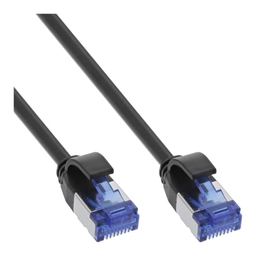 Bild von InLine® Patchkabel Slim, Cat.6A, S/FTP, TPE (LSZH), PoE, 15m, schwarz