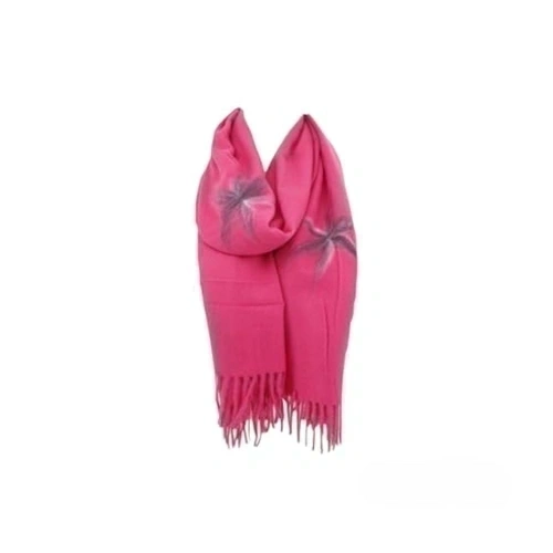 Bild von Winter Damen Schal Cashmera | hochwertiger Filzschal mit Blume | Super Soft Feeling 180x72 cm [Pink]