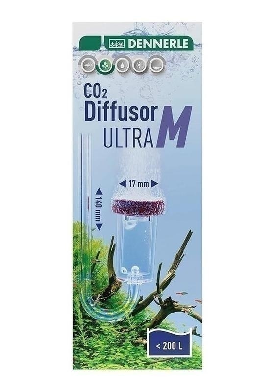 Bild von Dennerle CO2 Diffusor Ultra | für Süßwasser-Aquarien bis 400 Liter | aus Acrylglas - mit integriertem Blasenzähler | Membran aus Spezial Sintermaterial (Größe M - für Aquarien bis 200 Liter)