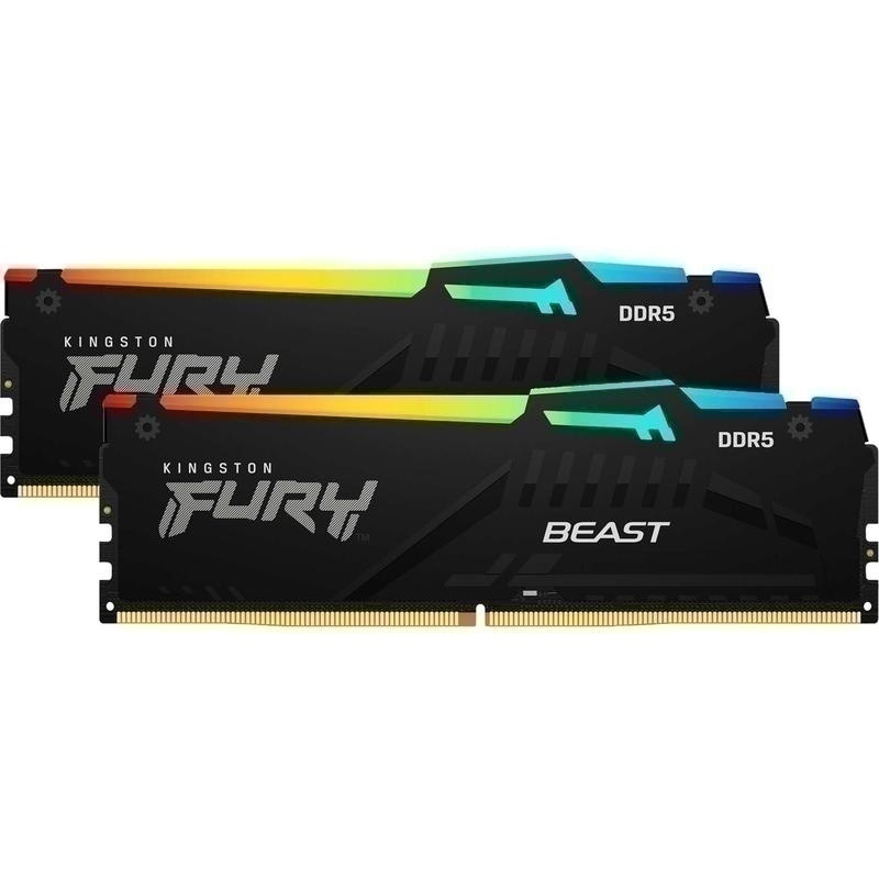 Bild von DIMM 32 GB DDR5-6000 (2x 16 GB) Dual-Kit | Arbeitsspeicher Kingston Fury Beast RGB