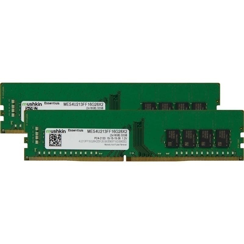 Bild von Mushkin Essentials Serie 32 GB DDR4-2133 Dual-Kit Arbeitsspeicher