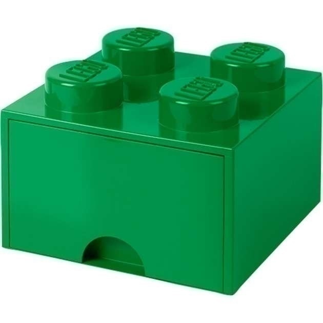 Bild von LEGO Brick Drawer 4 grün | Aufbewahrungsbox - Praktischer Stauraum im LEGO-Design