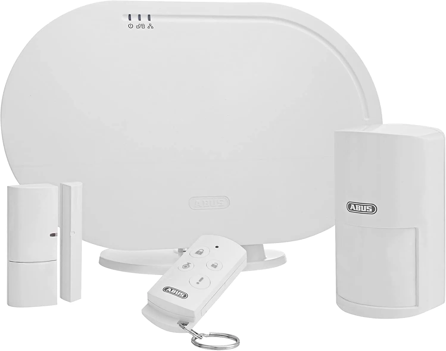 Bild von ABUS Smartvest Basis-Set Funk-Alarmanlage mit Bewegungs- und Öffnungsmelder, Testsieger, Fernzugriff über iOS und Android, Farbe weiß, Artikelnummer 77442
