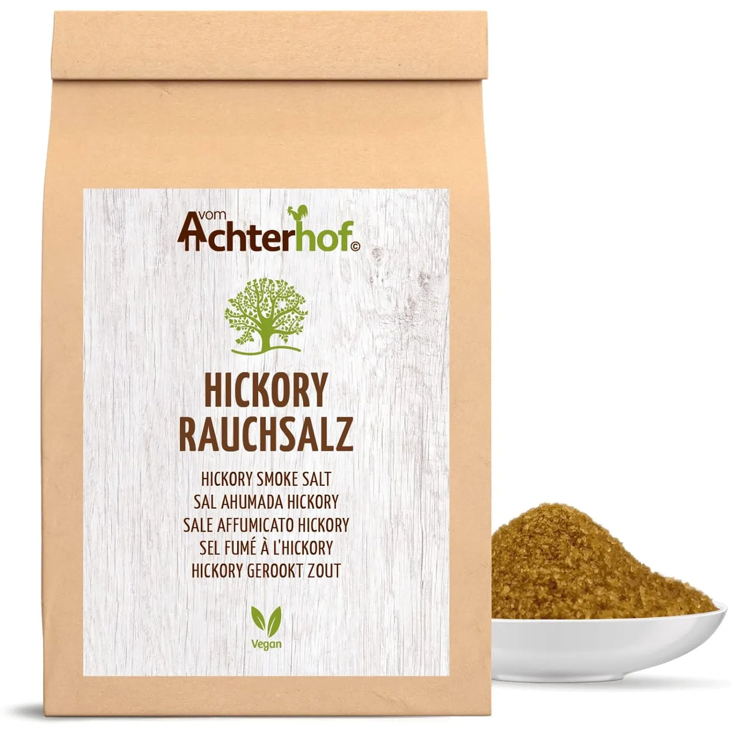 Bild von Achterhof Hickory Rauchsalz 500g mit intensivem Raucharoma für Saucen, Marinaden und Grillgerichte