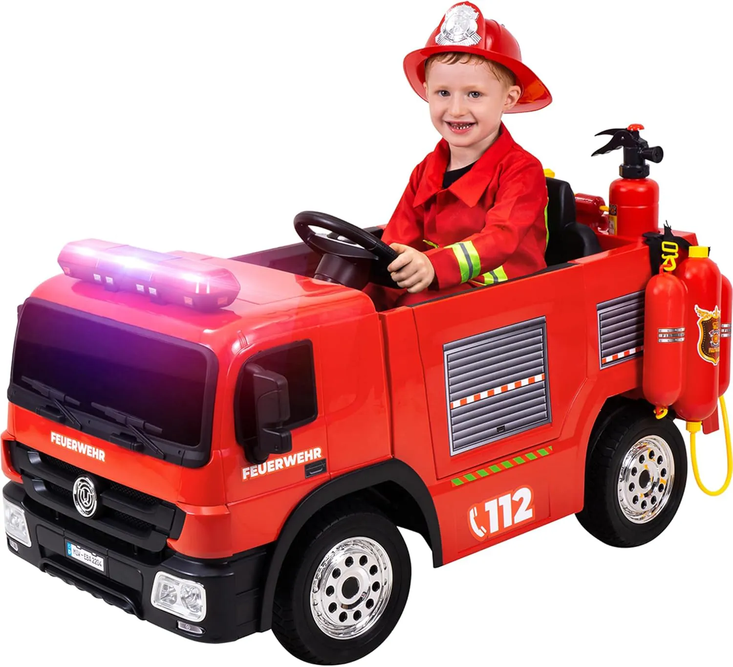 Bild von Actionbikes Feuerwehr Elektroauto SX1818 für Kinder von 3 bis 7 Jahren mit Fernbedienung und Sirene