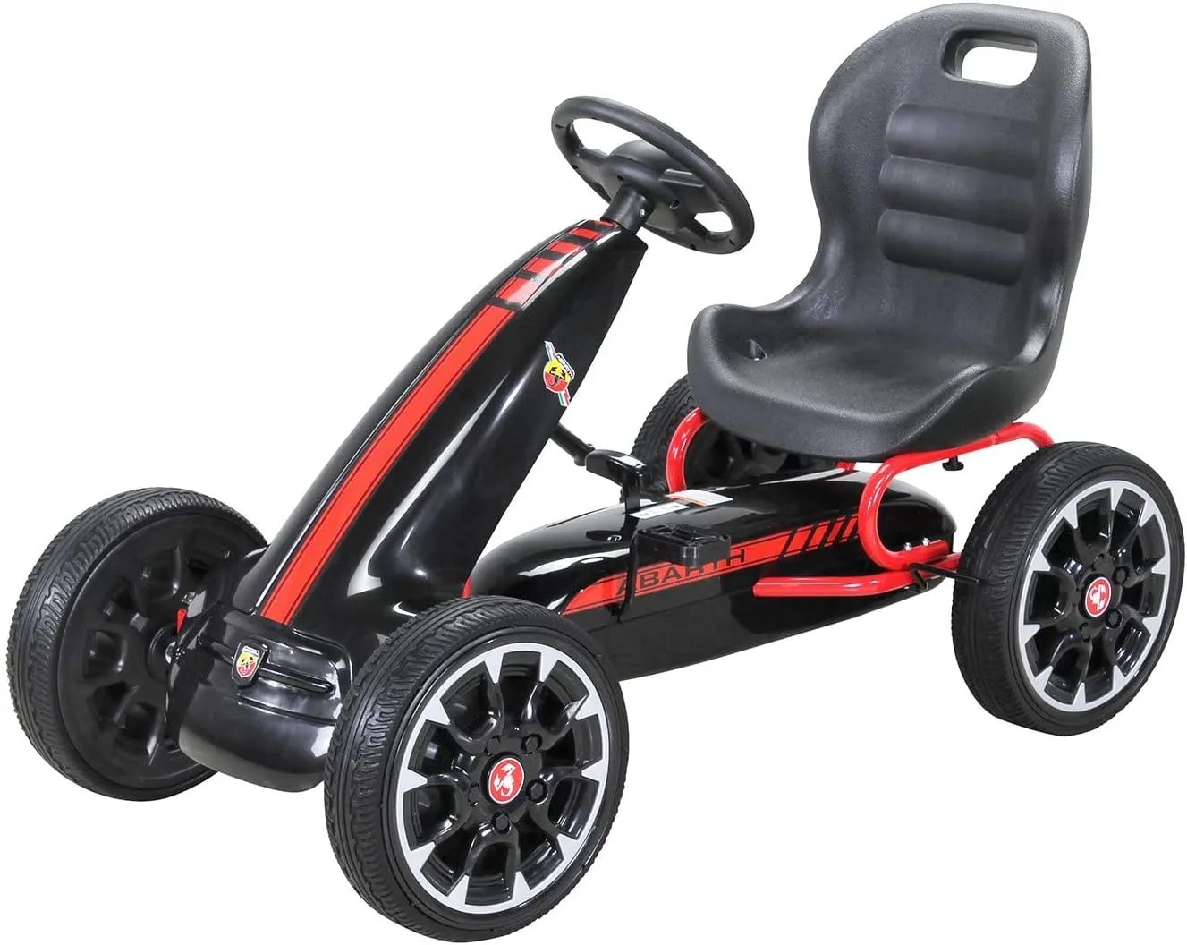 Bild von Actionbikes GoKart Abarth FS595 für Kinder von 4 bis 10 Jahren, mit Handbremse, geschlossenem Kettenkasten und EVA Vollgummireifen