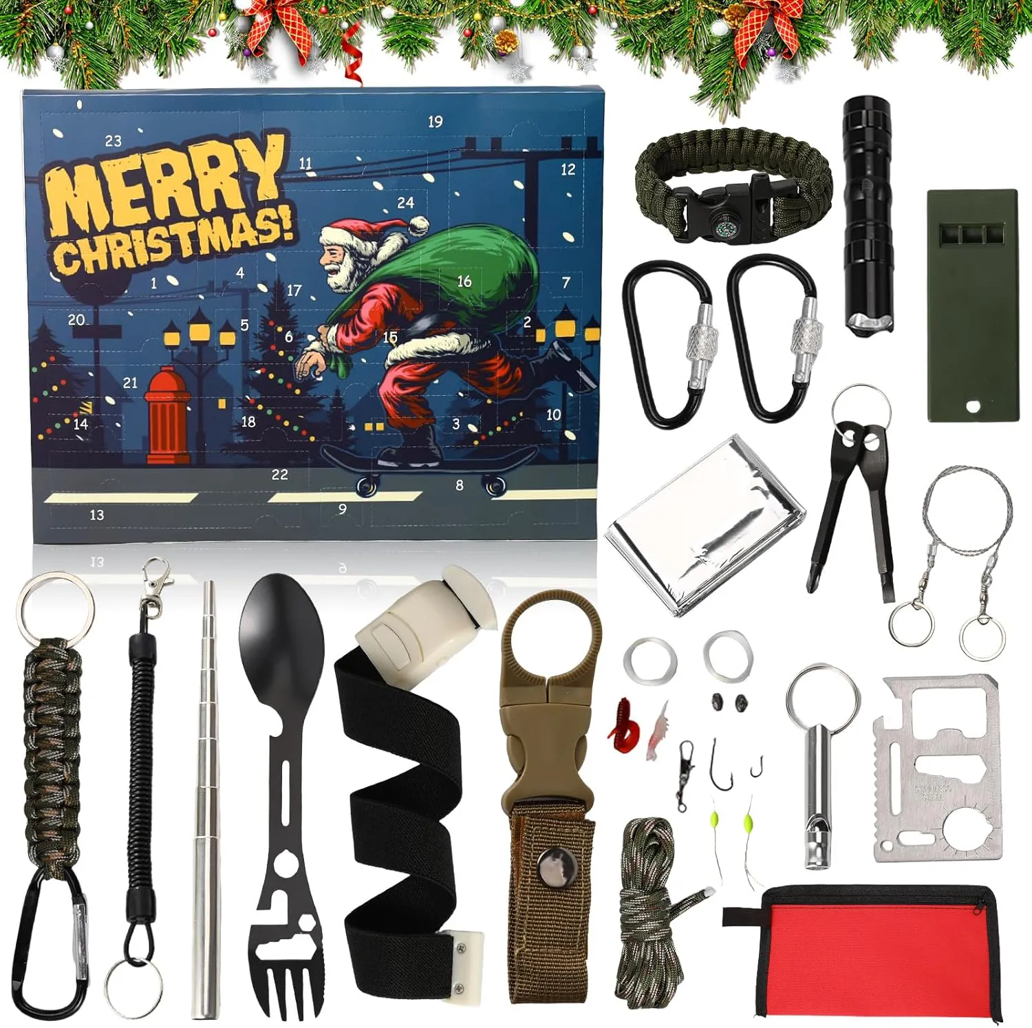 Bild von Adventskalender 2024 für Männer mit Werkzeug und Survival Kit