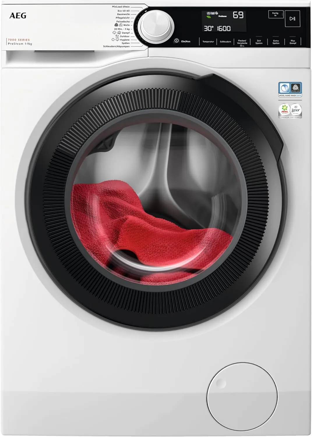 Bild von AEG LR7A70690 Waschmaschine mit 9 kg Fassungsvermögen und ProSteam Auffrischfunktion