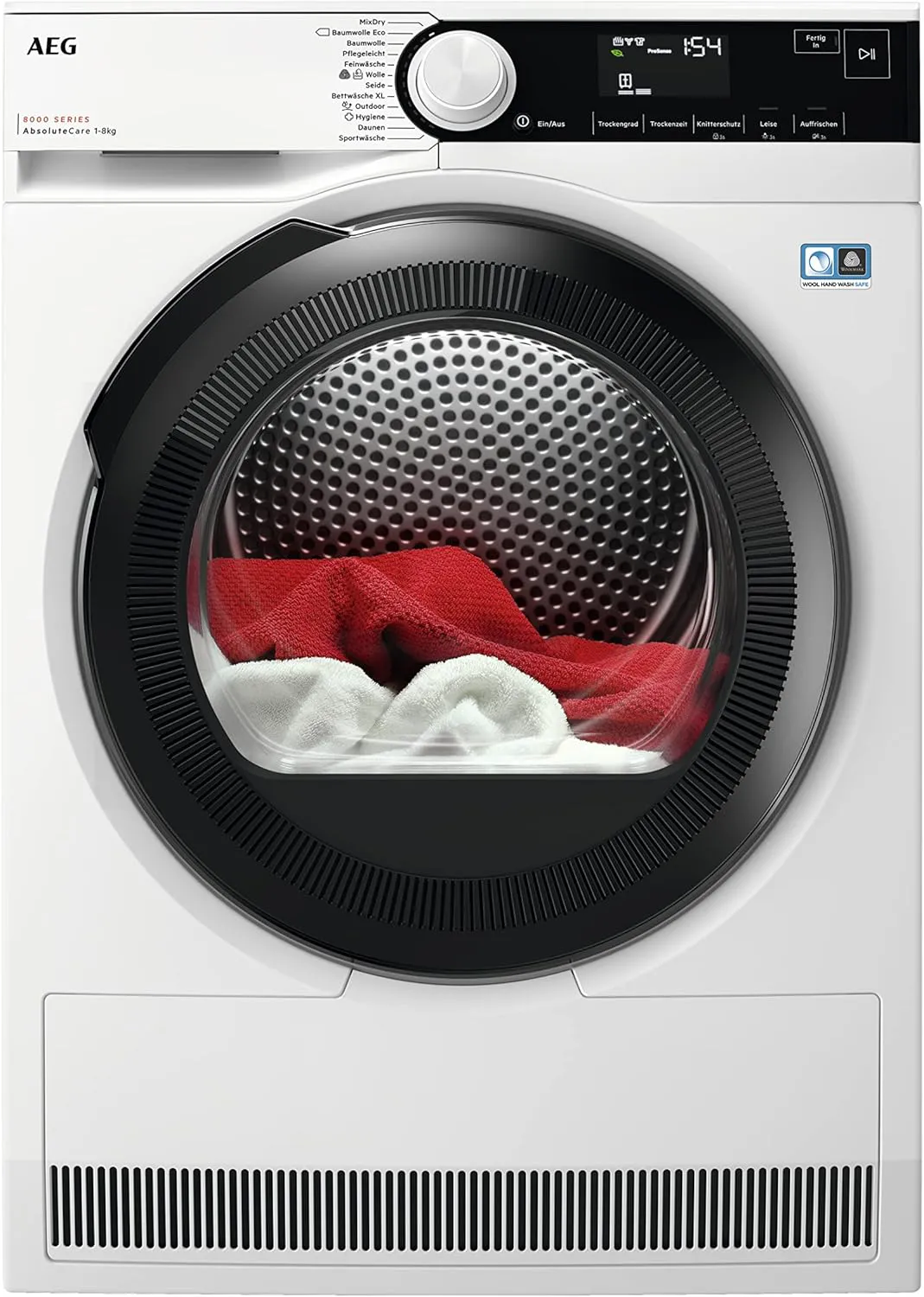 Bild von AEG TR8T70680 Wärmepumpentrockner der Serie 8000 mit 8 kg Fassungsvermögen und A+++ Energieeffizienz