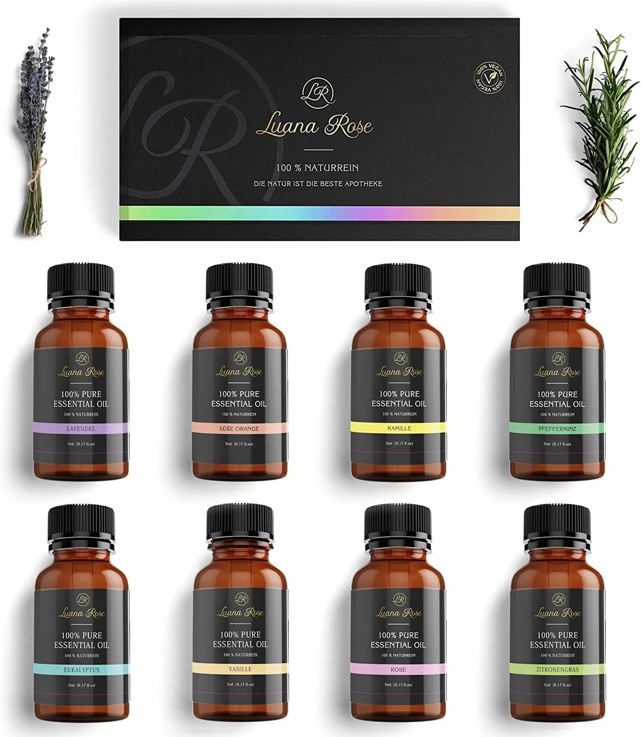 Bild von Ätherische Öle 5ml Premium Duftöl für Diffuser und Wellness