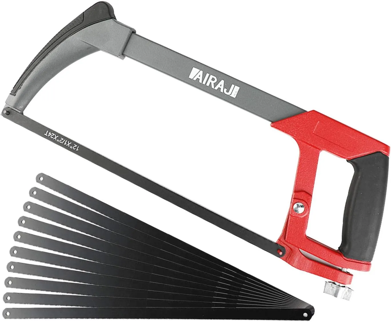 Bild von AIRAJ Metallsäge mit 300 mm und 10 austauschbaren Klingen für Metall, Holz, Stahl und PVC-Rohre