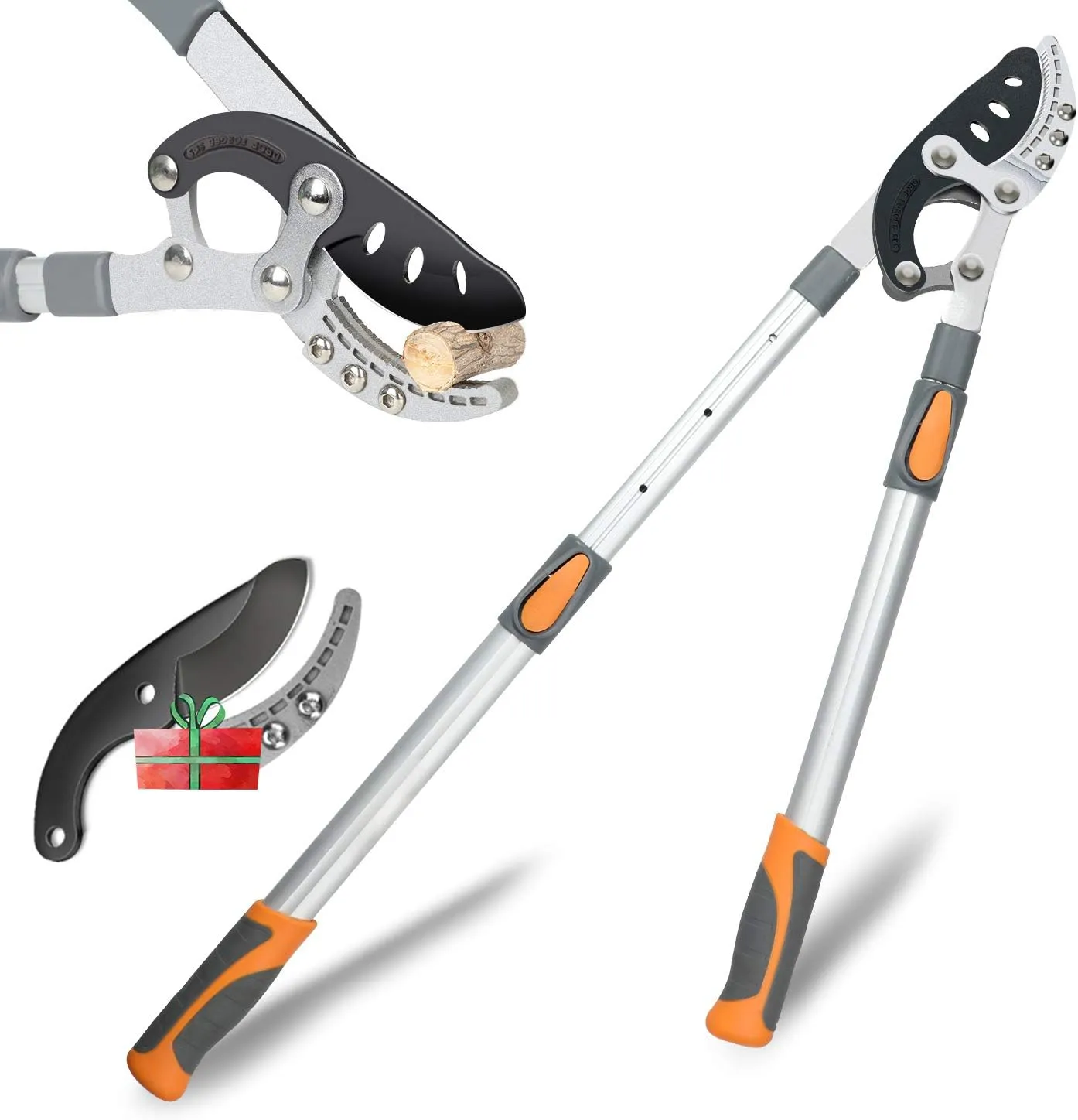 Bild von AIRAJ Teleskop Astschere mit SK-5 Kohlenstoffstahlklinge und ergonomischem Griff, verstellbar von 70 bis 103 cm