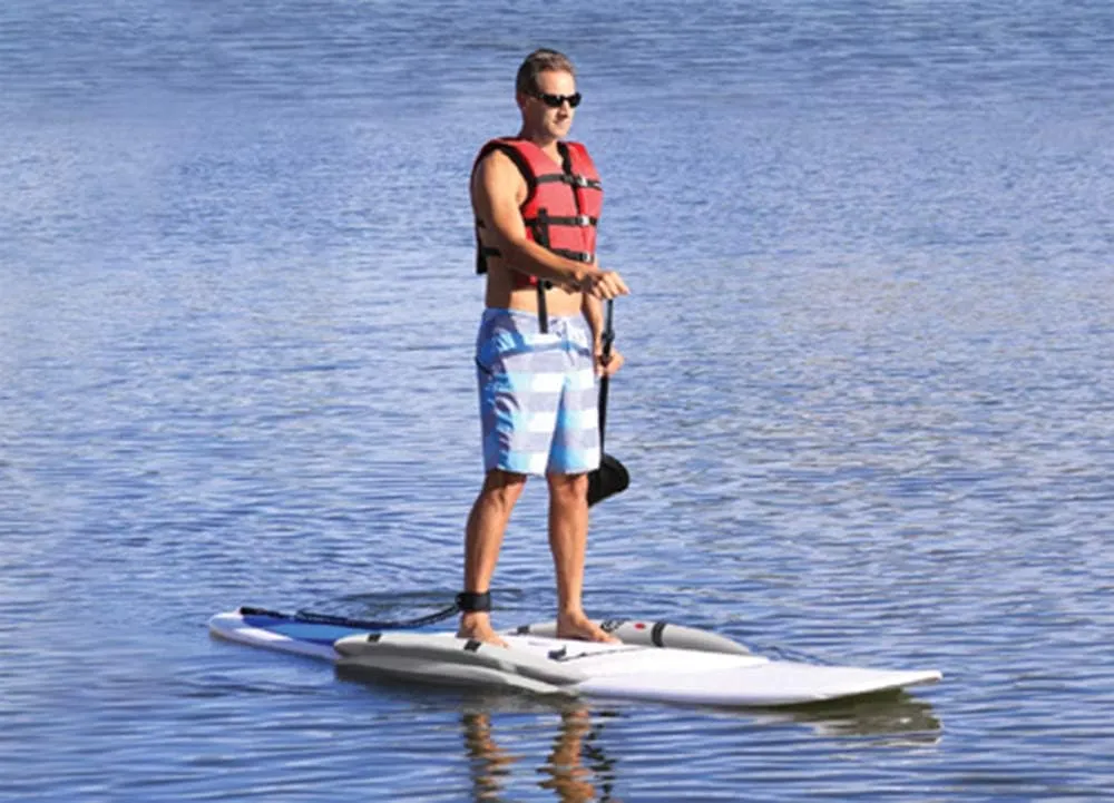Bild von Airhead Ahsup A006 SUP Trainingsräder in Weiß, ideal für Anfänger, Yoga und Angeln