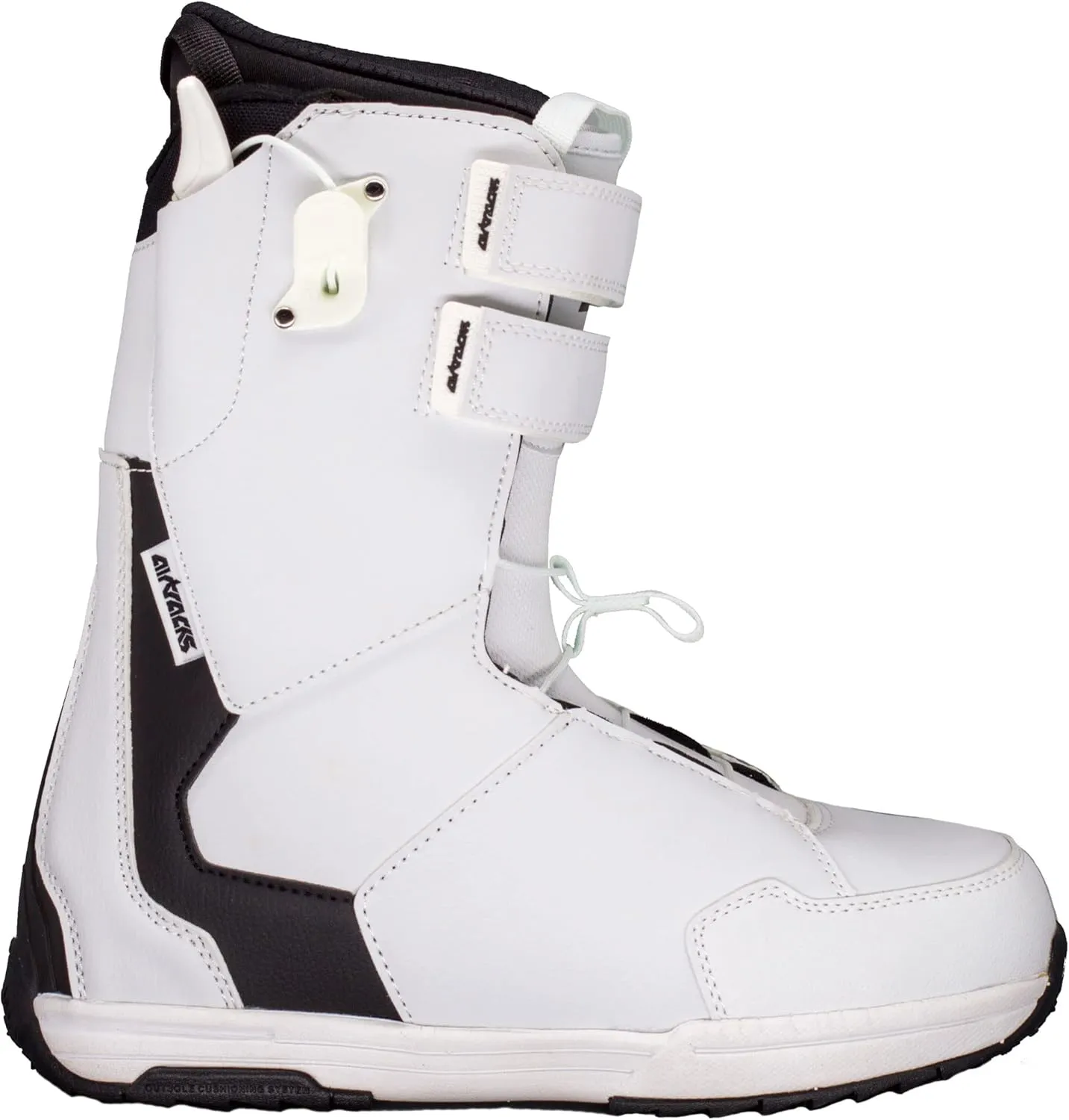 Bild von Airtracks Master Snowboard Boots in Weiß und Schwarz mit Quick Lace System