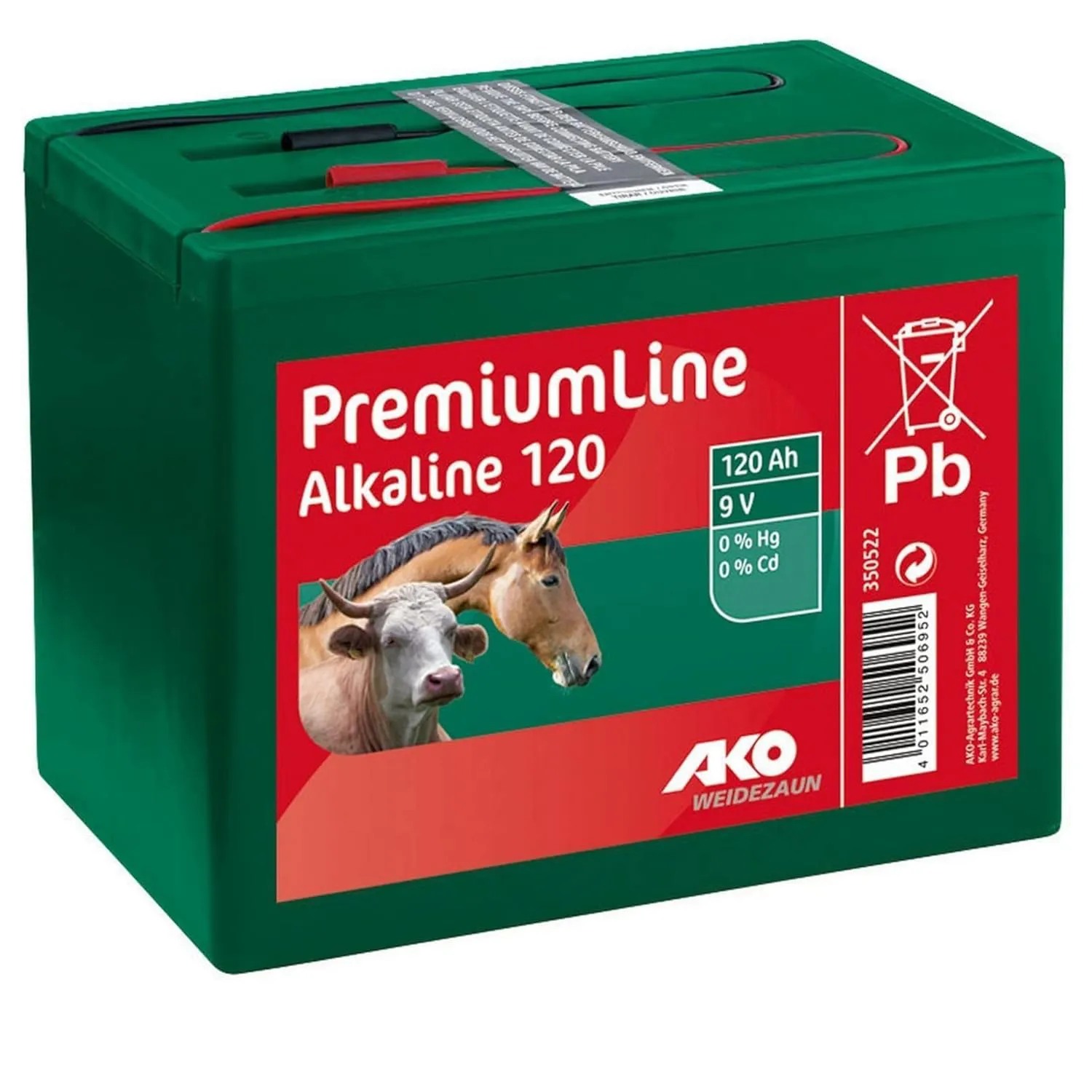 Bild von AKO Alkaline Batterie 9 V mit 120 Ah für Weidezaungeräte