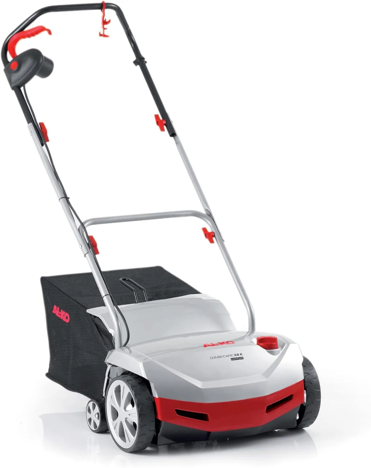 Bild von AL-KO Combi Care 38 E Comfort Elektro-Vertikutierer mit 38 cm Arbeitsbreite und 1300 Watt für Rasenflächen bis 800 m², inklusive Vertikutierwalze, Lüfterwalze und großem Fangsack