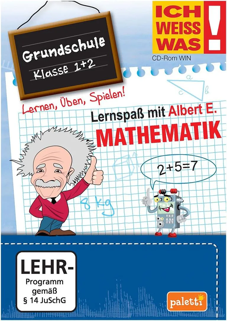 Bild von Albert E. Lernspaß Grundschule Mathe Klasse 1 und 2 CD ROM