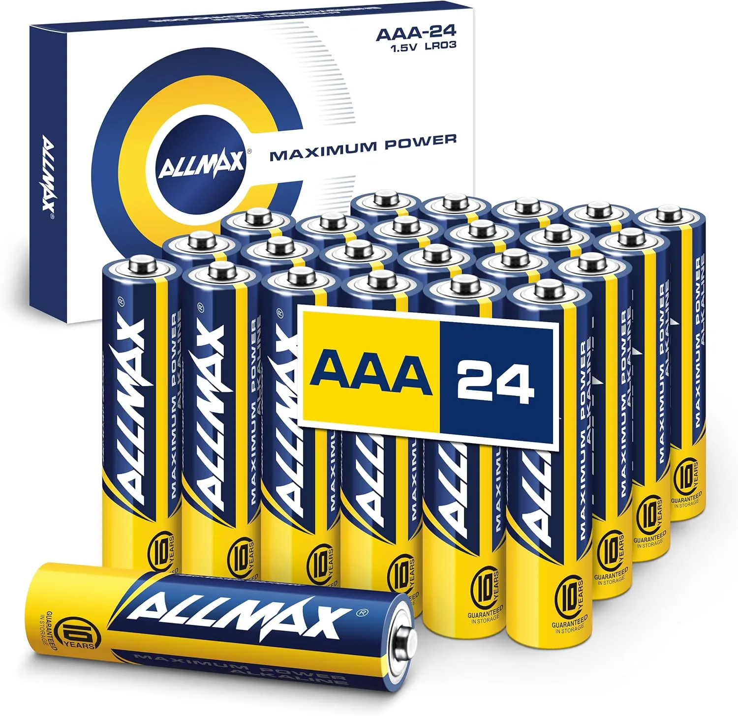 Bild von Allmax AAA Micro Maximum Power Alkaline Batterien 24 Stück mit 10 Jahren Haltbarkeit