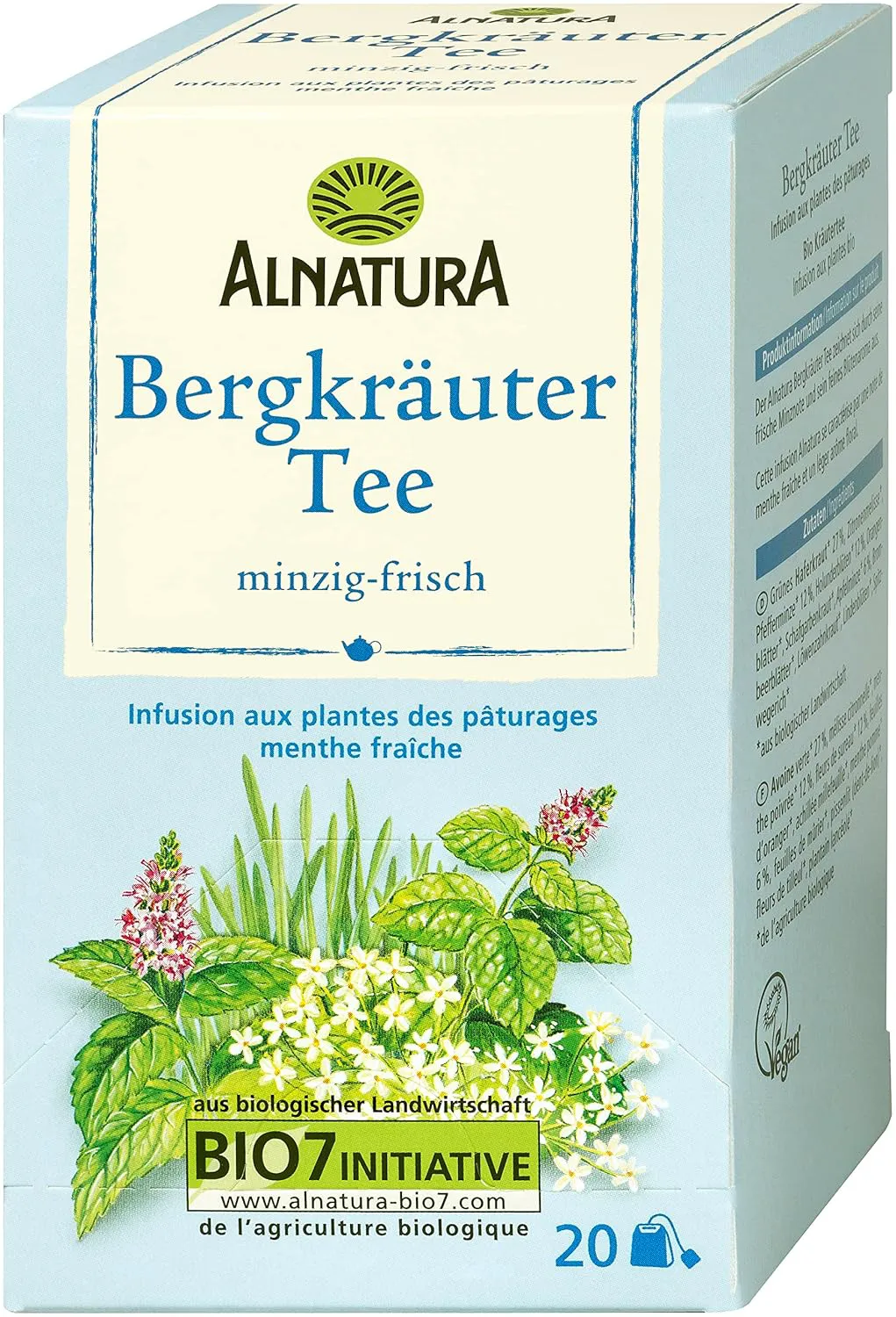 Bild von Alnatura Bio Bergkräuter Tee mit 20 Beuteln und 35 Gramm