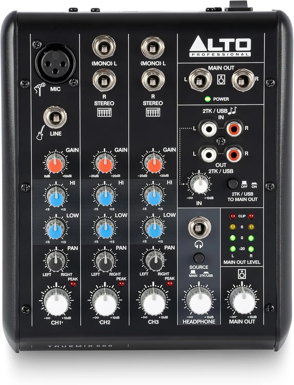 Bild von Alto TrueMix 500 Mischpult mit XLR Mikrofoneingang und USB Audio Interface für Podcasting und Live-Performance