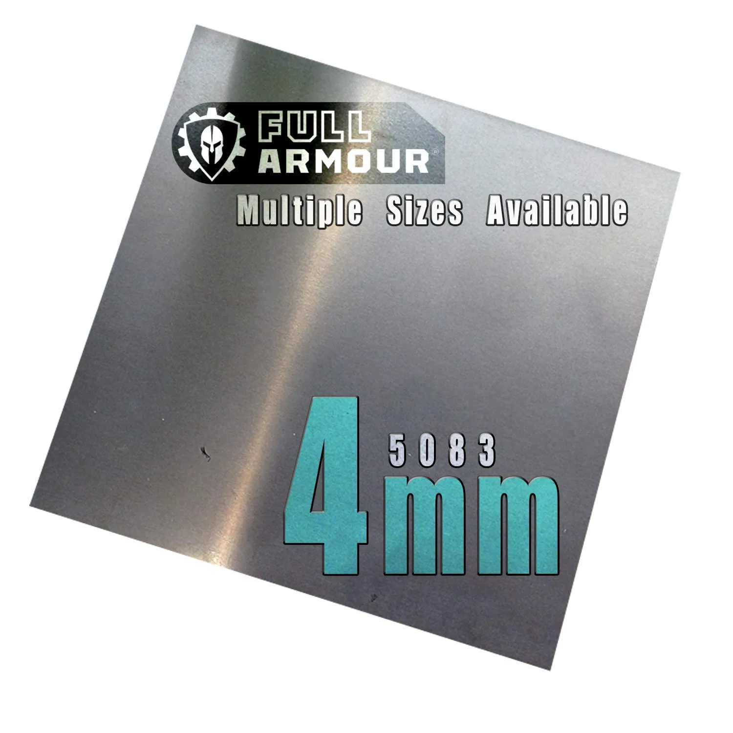 Bild von Aluminiumblech 4 mm in der Größe 150 x 150 mm