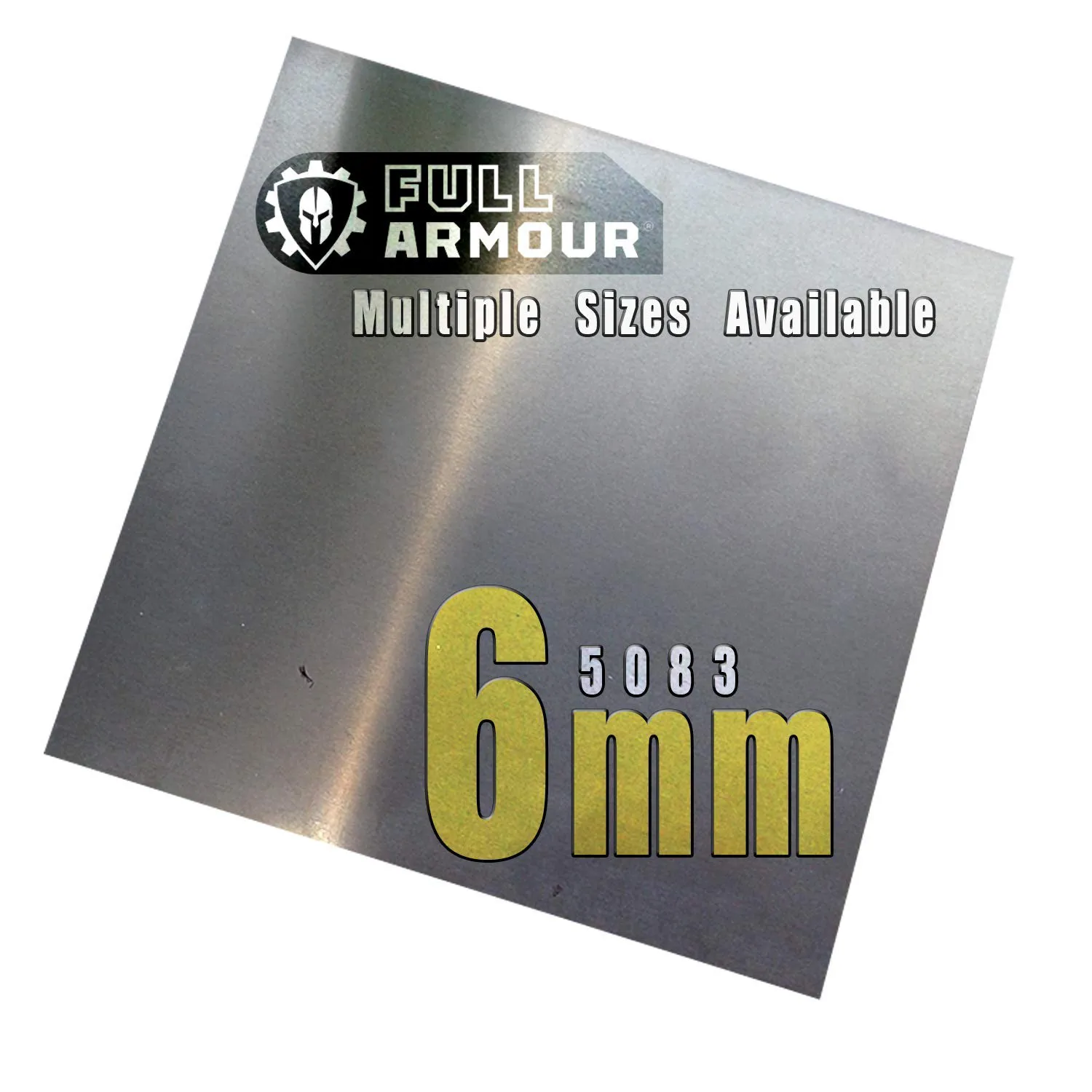 Bild von Aluminiumblech 5083 in 6 mm Dicke mit den Maßen 150 x 150 mm