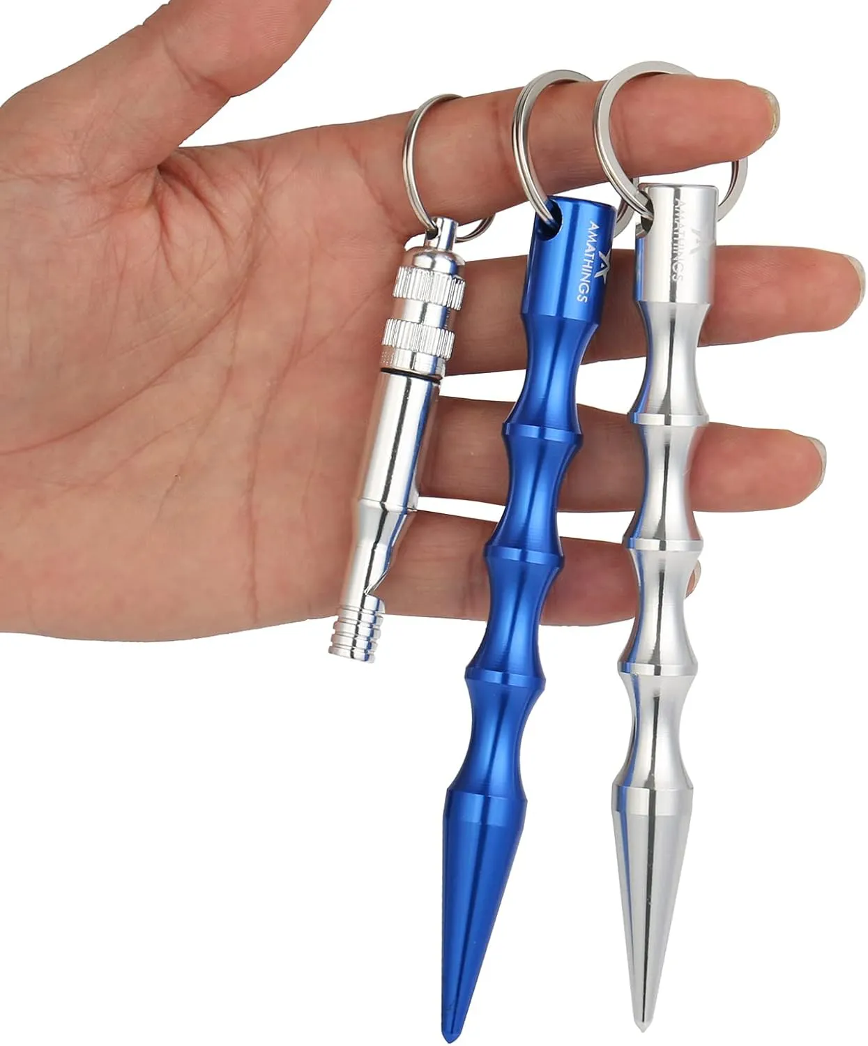 Bild von AMATHINGS Kubotan Selbstverteidigung Schlüsselanhänger mit ergonomischem Griff