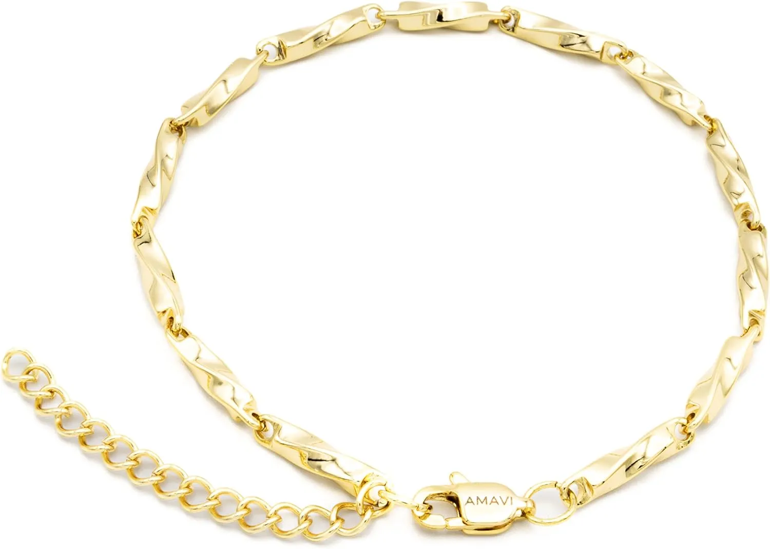 Bild von AMAVI Fußkette für Damen aus 18K Gold und Roségold, wasserfest und verstellbar, eleganter Schmuck