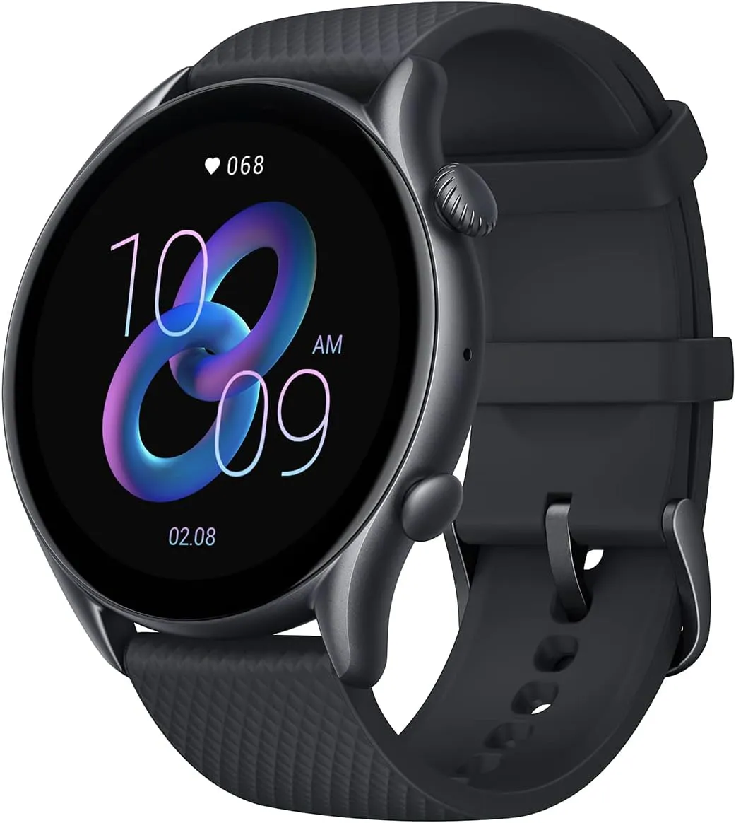 Bild von Amazfit GTR 3 Pro Smartwatch mit 46 mm, GPS, Herzfrequenz- und SpO2-Überwachung, über 150 Sportmodi, Bluetooth-Anrufen und Musiksteuerung in Schwarz
