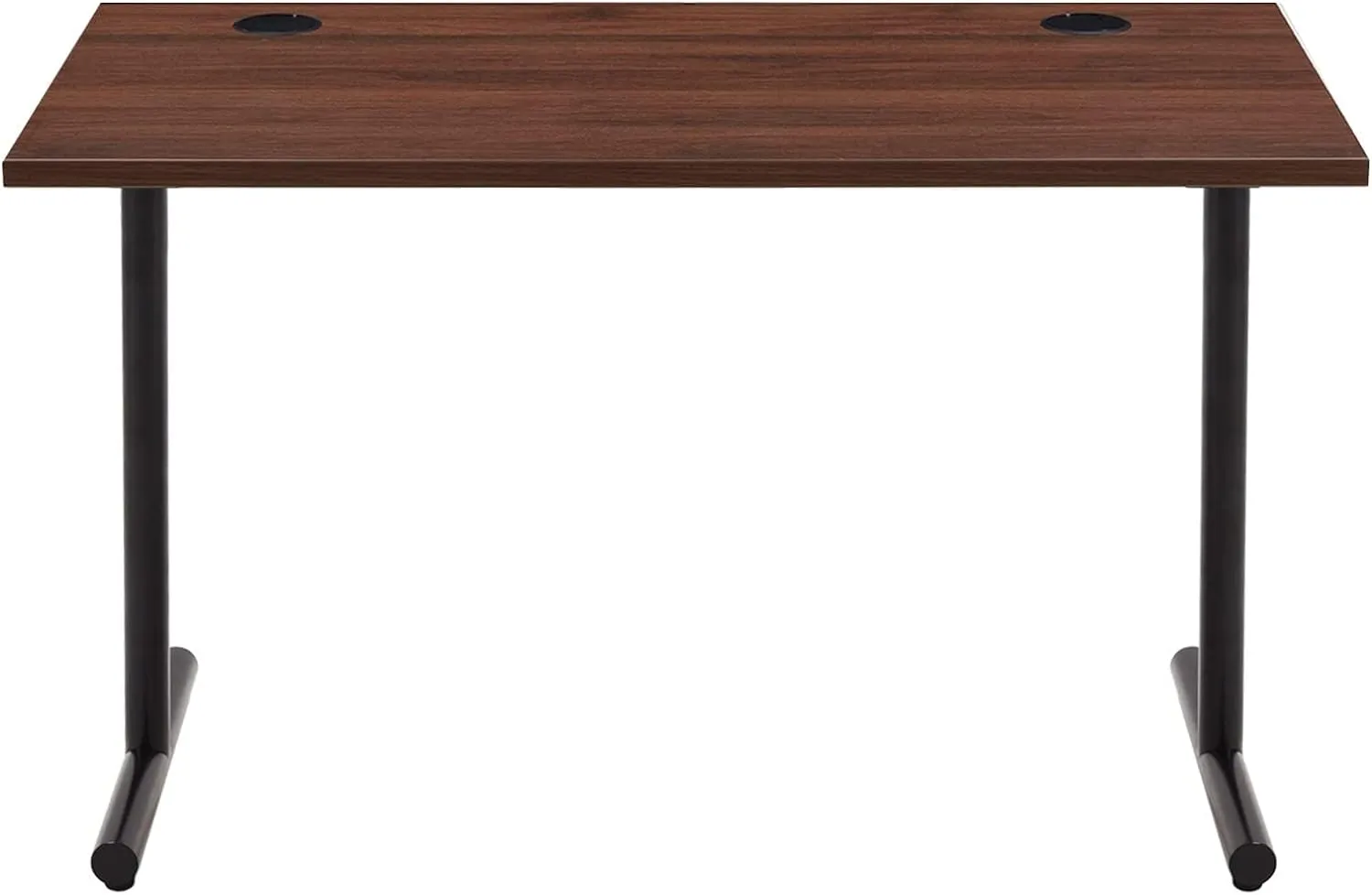 Bild von Amazon Basics Computertisch in Walnuss mit schwarzem Gestell, rechteckig und einfach zu montieren, Maße 120 x 60 x 73,6 cm