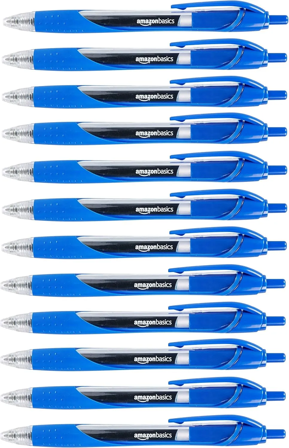Bild von Amazon Basics Druckgelschreiber mit feiner Spitze, 12 Stück in Blau