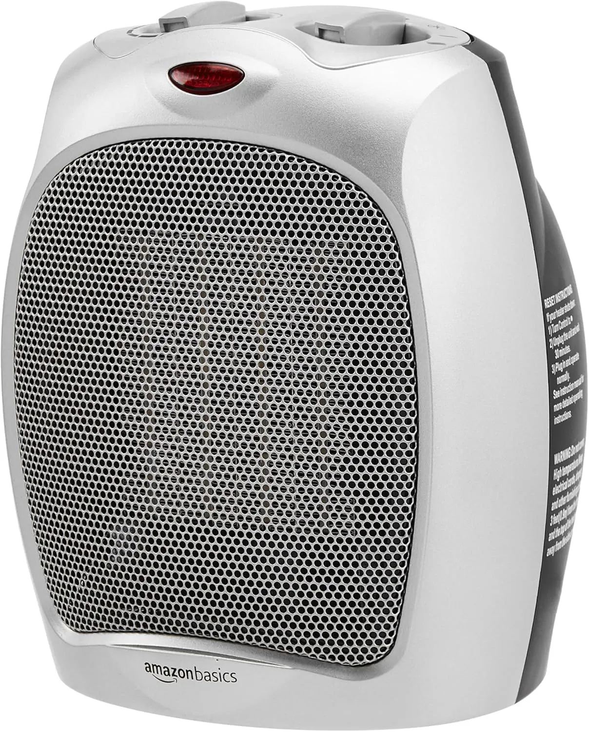 Bild von Amazon Basics Keramik-Standheizung 1500 W mit verstellbarem Thermostat in Silber