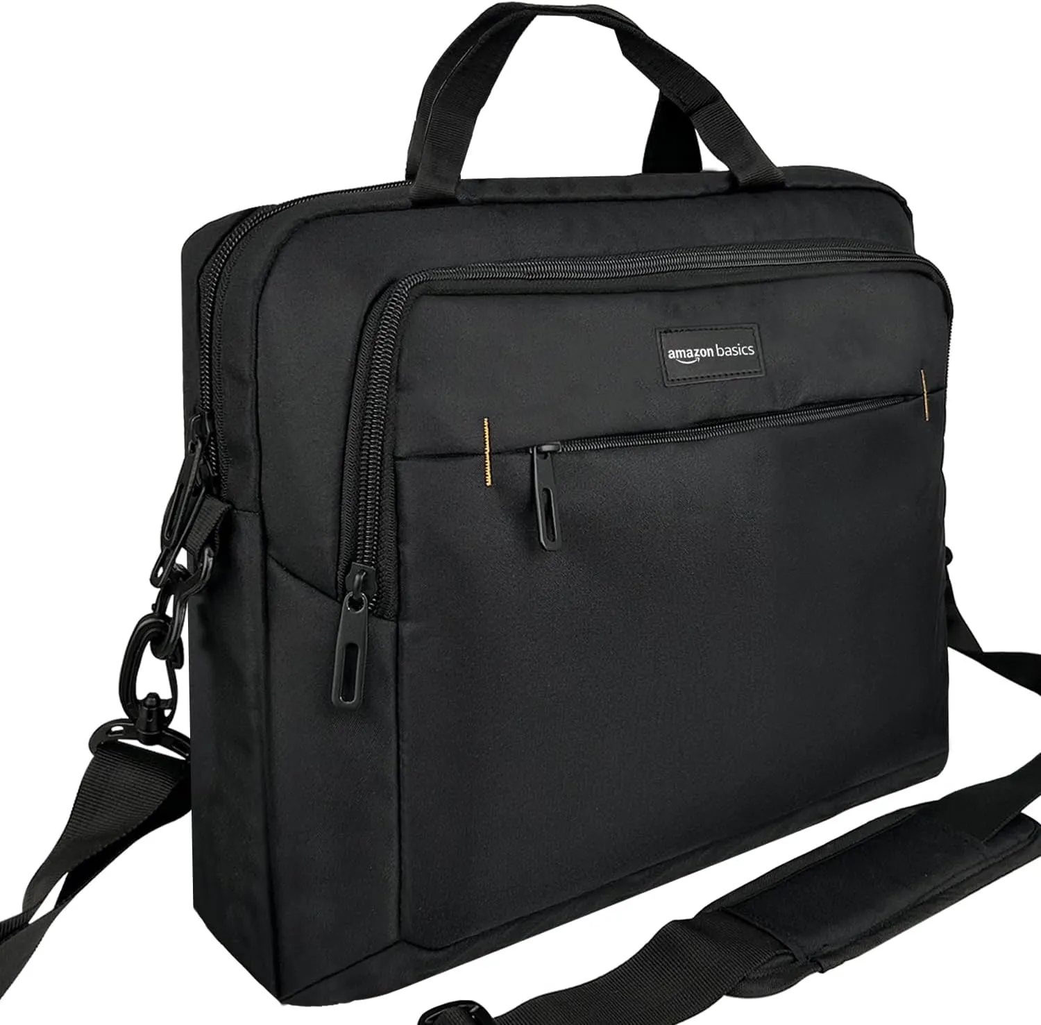 Bild von Amazon Basics Laptoptasche für Laptops bis 15,6 Zoll in Schwarz mit Zubehörfächern
