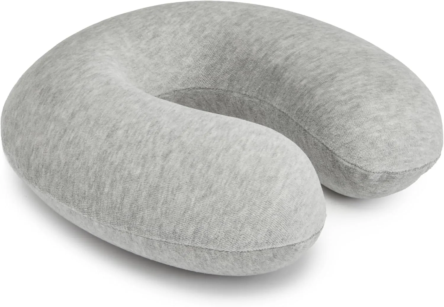 Bild von Amazon Basics Nackenkissen aus grauem Memoryschaumstoff in Halbkreisform
