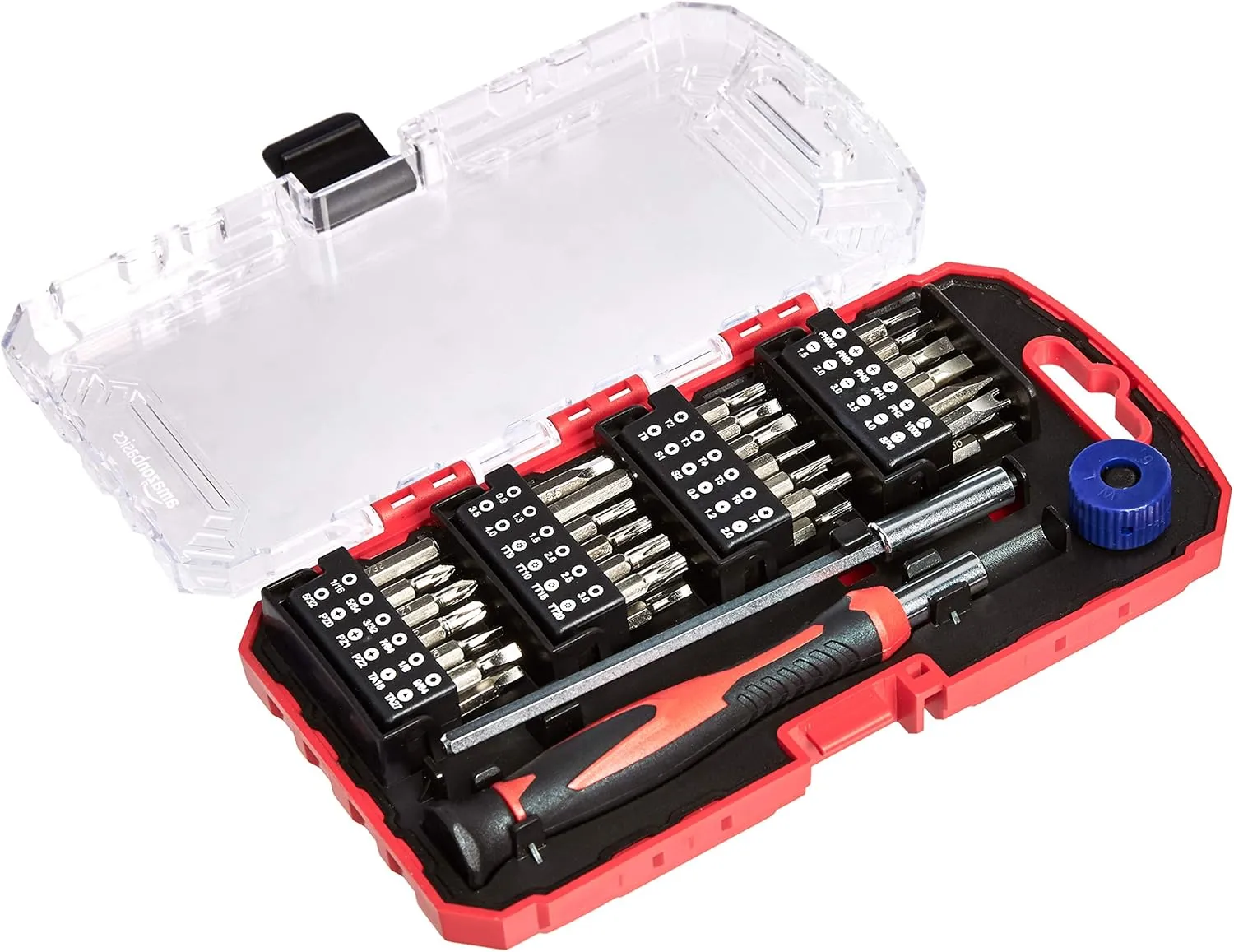 Bild von Amazon Basics Präzisionsschraubendreher Bitset mit 51 Teilen in Weiß